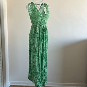 Jungle Leaf Print Jumper – Size XS • Tropical Romper / Playsuit